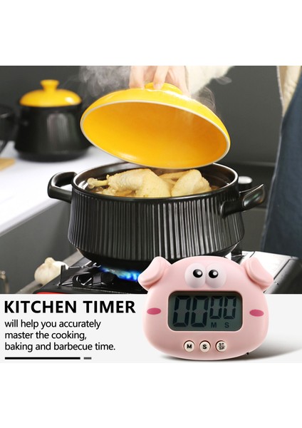 Mutfak Zamanlayıcı 2 Parçası, Sevimli Karikatür Hayvan Geri Sayım Zamanlayıcı, Manyetik, Büyük Ekran Saati Dijital Pişirme Zamanlayıcısı (Yurt Dışından) modelleri
