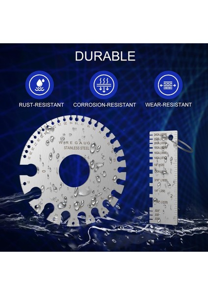 Profesyonel Tel Gösterge Ölçüm Aracı, Metal Ölçer Kalınlık Aracı, Kalınlık Göstergesi ve Çift Taraflı Yuvarlak Plaka Göstergesi A (Yurt Dışından) fırsatları