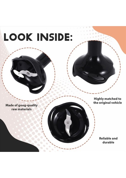 Daldırma Blender 400 Watt Turbo Çubuk El Blender, Güçlü Buz Kırma Tasarımı Püreler Smoothies, Siyah Ab Fiş (Yurt Dışından) indirimleri