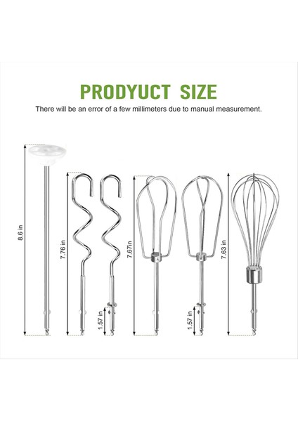 Cuisinart Paslanmaz Çelik Sol ve Sağ Turbo Tarzı Çırpıcılar, Tel Yumurta Çırpma, Sıvı Karıştırma Çubuğu Için El Karıştırıcı Çırpıcılar (Yurt Dışından) fırsatları