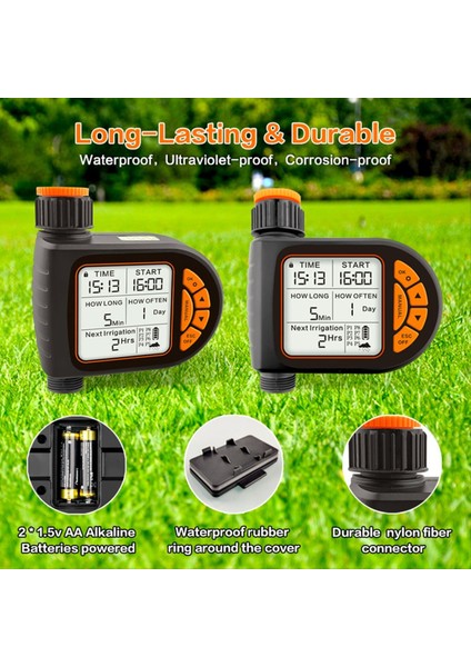 Yeni LCD Ekran Su Zamanlayıcısı Su Geçirmez IP65 Ev Bahçesi Sulama Yağışı Zamanlayıcısı Otomatik Kontrolör Sistemi (Yurt Dışından) modelleri