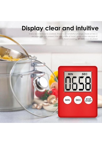 Dijital Mutfak Zamanlayıcısı, Zamanlayıcı, Yumurta Zamanlayıcı, Iş Için Uygun, Spor Zamanlayıcısı, Oyun, Yemek Zamanlayıcısı, 2 Paket Kırmızı (Yurt Dışından) fırsatları