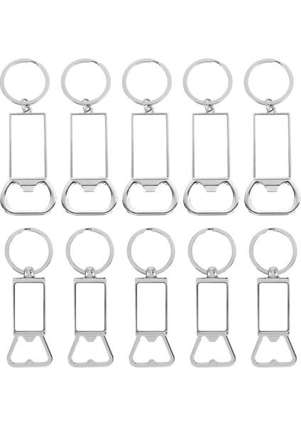 10 Adet Süblimasyon Anahtarlık Boşlukları - Isı Transferi Için Sublimasyon Anahtarlık Kılıfı Veya Metal Süblimasyon Şişesi Açıcı (Yurt Dışından)