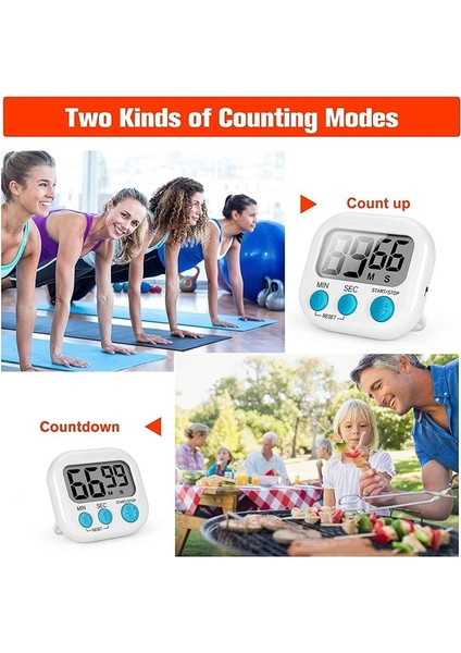 2pcs Mutfak Zamanlayıcısı, Manyetik Dijital Zamanlayıcılar Yüksek Sesle Mutfak Zamanlayıcıları Çocuklar Için Sınıf Zamanlayıcısı (Yurt Dışından) fırsatları