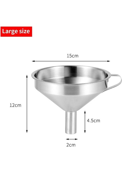 5.9 Inç 304 Paslanmaz Çelik Mutfak Hunisi, Sıvı Aktarmak Için 200 Örgü Gıda Filtresi Süzgeç, Yağ, Reçel Yapmak (Yurt Dışından) indirimleri