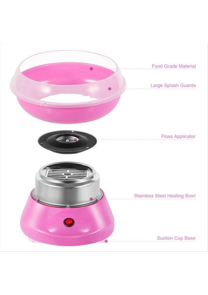 Çocuklar Için Pamuk Şeker Makinesi, Mini Elektrikli Pamuk Şeker Makinesi Ev Kids Partisi Için Sıçrama Koşullu Plakalı, Ab Fiş (Yurt Dışından) fırsatları