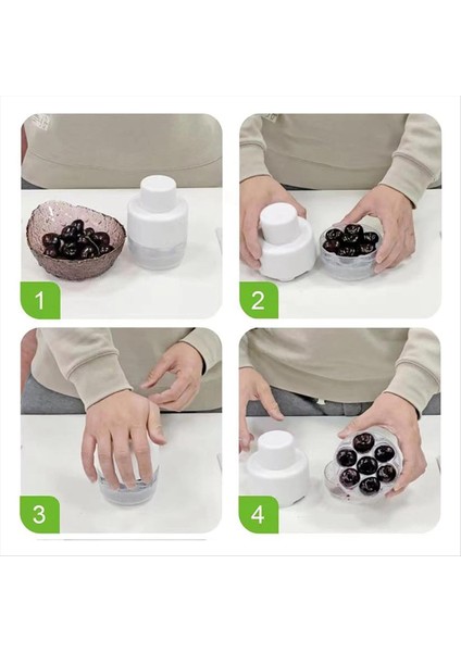 Kiraz Pitter Corer, 7 Delik Taşınabilir Ağır Hizmet Tipi Plastik Manuel Kiraz Pitter, Mutfak B Için Hızlı Meyve Çukuru Çıkarma Aracı (Yurt Dışından) modelleri