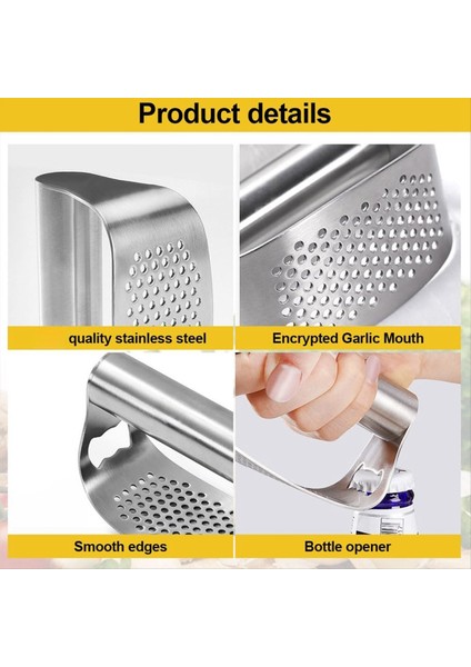 Paslanmaz Çelik Sarımsak Pres, Yeni Sarımsak Pres Rocker, Sarımsak Mutfak Aletleri Ezmek Için Konfor Sarımsak Kıyıcı (Yurt Dışından) modelleri