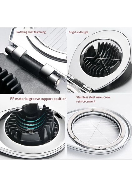 2pcs Çok Fonksiyonlu Paslanmaz Çelik Yumurta Sert Haşlanmış Yumurtalar Için Bulaşık Makinesi Güvenli Ağır Yumurta Kesici Mutfak Yardımcısı (Yurt Dışından) indirimleri