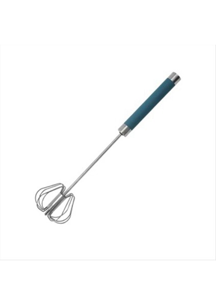 12 Inç Paslanmaz Çelik Yarı Otomatik Çırpma, El Push Döner Blender Yumurta Çırpma, Mikser Karıştırıcı Mutfak Alet Koyu Mavi (Yurt Dışından)