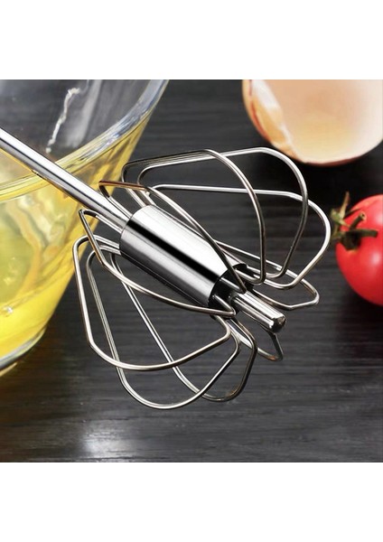 12 Inç Paslanmaz Çelik Yarı Otomatik Çırpma, El Push Döner Blender Yumurta Çırpma, Mikser Karıştırıcı Mutfak Alet Koyu Mavi (Yurt Dışından) fırsatları