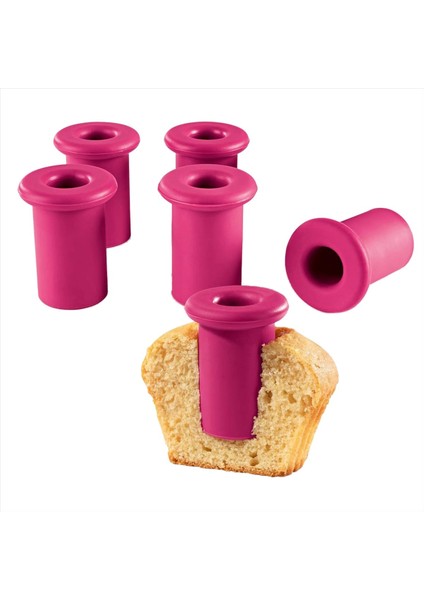 Muffin Kek Deliği Diy Pasta Cupcake Özetini Kaldırın Piston Kesici Pişirme Dekorasyon Kazma Delikleri 6pcs (Yurt Dışından)