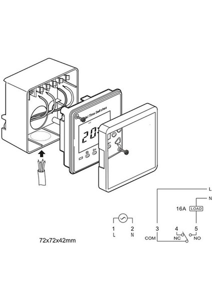 Sinotimer TM617-1 Akıllı Arka Işık Büyük Ekran Zaman Kontrol Anahtarı Zamanlayıcı Paneli (Yurt Dışından) modelleri