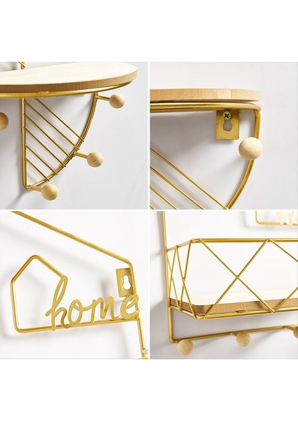 Duvar Asılı Kanca Montaj Ekran Standı Tutucu Estetiği Ev Dekorasyonu Çok Işlevli Kalp Şeklindeki Demir Depolama Rafları (Yurt Dışından) modelleri