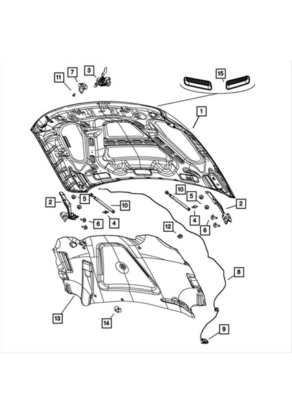 1 Çift Ön Taraftaki Kaput Çerçeve Izgara Kapağı Sporu Dodge Ram 1500 Için 2010-2021 68324990AA 68324991AA (Yurt Dışından) indirimleri