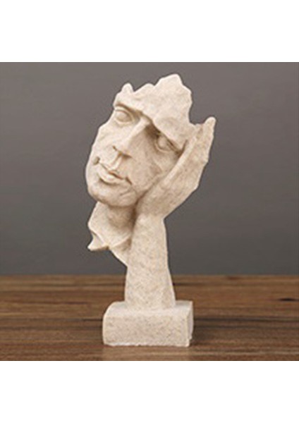 Zarif Düşünür Heykeli - Modern Yaratıcılar Için Soyut Maske Sanat Heykeli Dinlememe Ev Dekoru (Yurt Dışından) modelleri