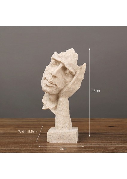 Zarif Düşünür Heykeli - Modern Yaratıcılar Için Soyut Maske Sanat Heykeli Dinlememe Ev Dekoru (Yurt Dışından) fırsatları