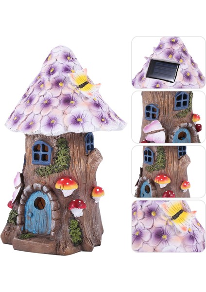 Peri Bahçe Evi Güneş Bahçe Heykelleri Heykel Minyatür Heykelcik Treehouse Dekor Çim Yürge Süsleri Dekorasyon (Yurt Dışından) fiyatları