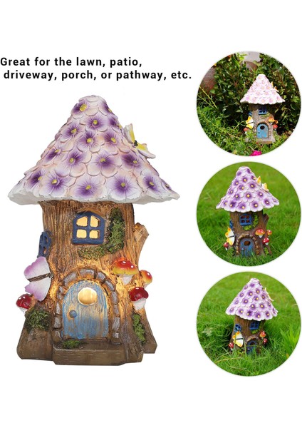 Peri Bahçe Evi Güneş Bahçe Heykelleri Heykel Minyatür Heykelcik Treehouse Dekor Çim Yürge Süsleri Dekorasyon (Yurt Dışından) modelleri