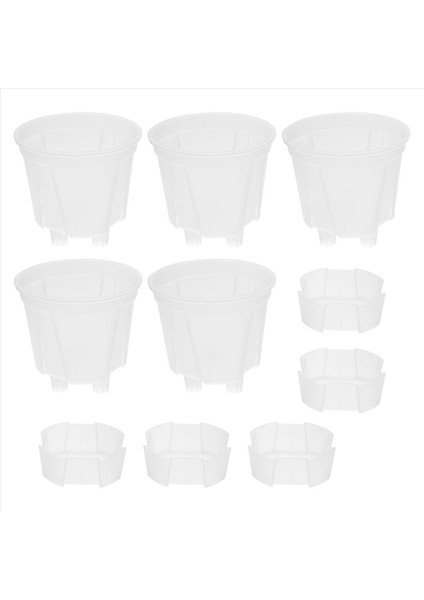 6 Inç Şeffaf Plastik Bahçe Kapları Kendi Kendine Sulama Ekicileri 5 Paket Plastik Kreş Bitki Kapları Derin Rezerv (Yurt Dışından) fiyatları
