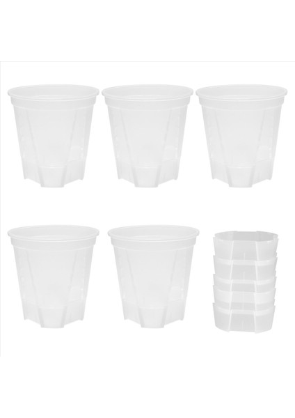 6 Inç Şeffaf Plastik Bahçe Kapları Kendi Kendine Sulama Ekicileri 5 Paket Plastik Kreş Bitki Kapları Derin Rezerv (Yurt Dışından) modelleri