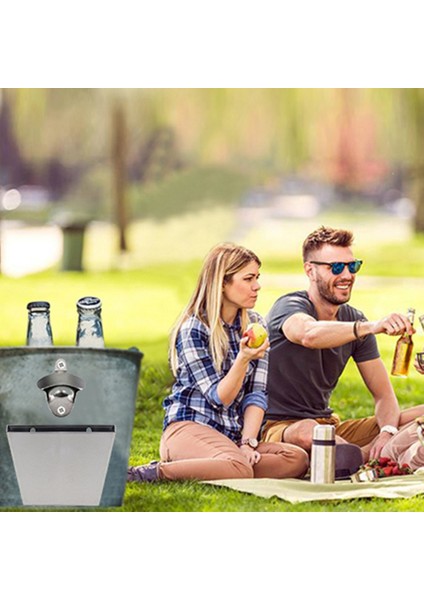 Paslanmaz Çelik Şişe Açıcı Duvara Monte Bira Kapağı Yakalayıcı Depolama Kovası Kutusu Mutfak Çubuğu Tutucu Aracı B. (Yurt Dışından) modelleri