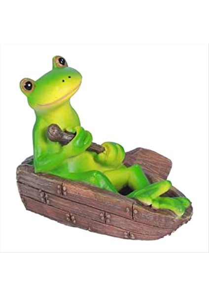 Kurbağa Heykeli Bahçesi - Tezgah Figürinlerinde Reçine Mutlu Kurbağalar Bahçe Kurbağa Dekor Yaz Dekorasyonları Veranda Dekoru Için (Yurt Dışından)