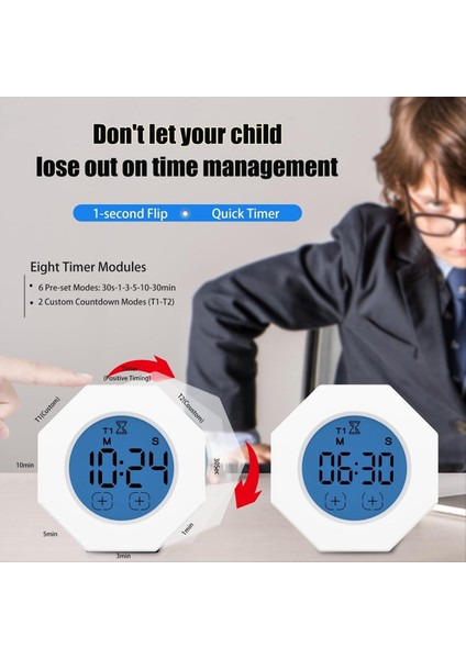 Pomodoro Zamanlayıcı, Verimlilik Zamanlayıcı Meydanı, Sekizgen Yerçekimi Flip Odak Zamanlayıcı, Sessiz ve Ayarlanabilir Ses Uyarısı (Yurt Dışından) indirimleri