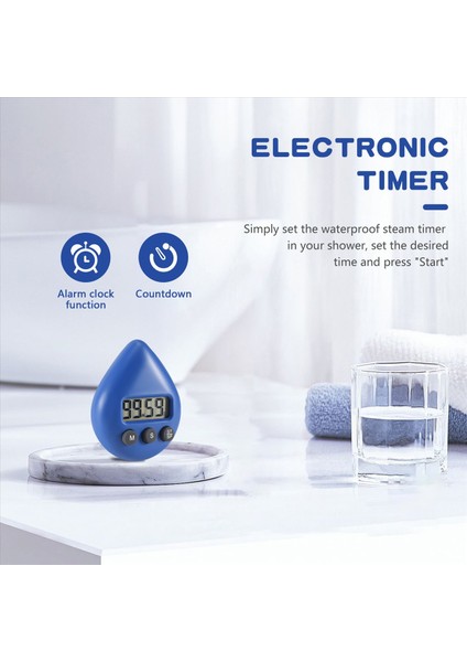 Dijital Banyo Saati Su Geçirmez Duş Saati Zamanlayıcı Sıcaklığı Nem Görsel Geri Sayım Zamanlayıcı Duvar Saati Mavi (Yurt Dışından) fırsatları