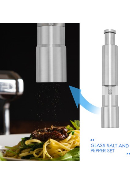 Tuz ve Karabiber Öğütücü 2, Biber Değirmeni Paslanmaz Çelik Tuz Çalkalayıcı Itme Düğmesi Manuel Cam Tuz ve Karabiber Seti (Yurt Dışından) fiyatları