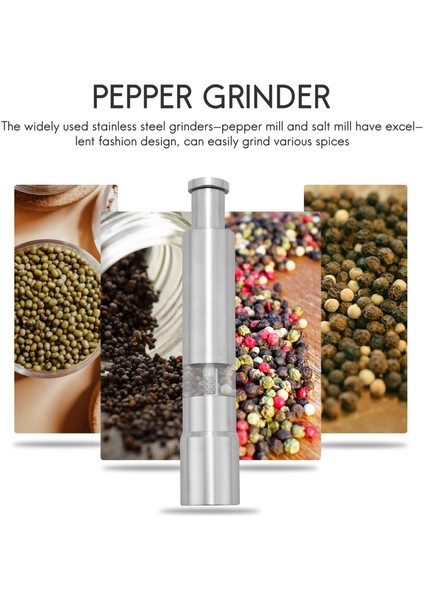 Tuz ve Karabiber Öğütücü 2, Biber Değirmeni Paslanmaz Çelik Tuz Çalkalayıcı Itme Düğmesi Manuel Cam Tuz ve Karabiber Seti (Yurt Dışından) modelleri