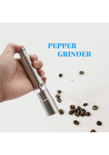 Tuz ve Karabiber Öğütücü 2, Biber Değirmeni Paslanmaz Çelik Tuz Çalkalayıcı Itme Düğmesi Manuel Cam Tuz ve Karabiber Seti (Yurt Dışından) fırsatları
