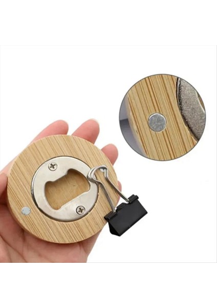 Şişe Açıcı Yuvarlak Şekil Coaster Buzdolabı Mıknatıs Dekor Bira Açıcı Dekorasyon Bira Şişe Açıcı El Sanatları (Yurt Dışından) fırsatları