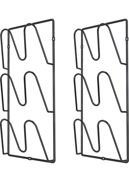 Mutfak Dolabı Için 2 Paket Tencere Kapağı Tutucular-Duvara Monte Veya Kapıya Monte Kapaklı Organizatör Rafı (Yurt Dışından)