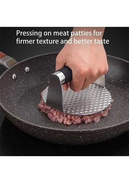 Mutfak Burger Pres Paslanmaz Çelik Smash Burger Düz Üst Izgara Için Basın Izgara Aksesuarları (Yurt Dışından)