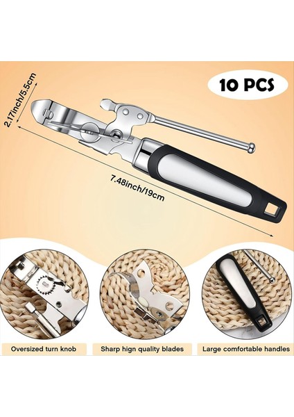 10 Adet Can Kılavuzu Kılavuzu Can Açıcı Yumuşak Slip Slip Grip Sapı Ağır Hizmet Tipi El Tipi Açıcı Güvenlik Yapabilir. (Yurt Dışından) fiyatları