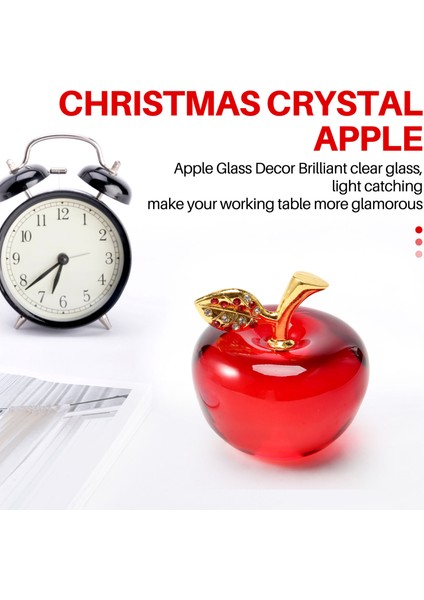 Noel Kristal Elma Cam El Sanatları Ev Dekorasyon Araba Süsleri Kristal El Sanatları Minyatür Hatıra Hediyeleri (Yurt Dışından) indirimleri
