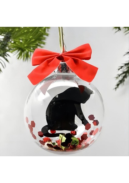 Noel Süs Topu Noel Ağaç Süslemeleri Temiz Bauble Süs Ev Asılı Topu Enfes Hediye-Siyah Kediler (Yurt Dışından) modelleri