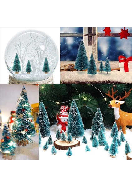 250PCS Minyatür Yapay Noel Ağacı Küçük Kar Donu Ağaçları Çam Ağaçları Noel Diy Partisi Dekorasyon El Sanatları (Yurt Dışından) modelleri
