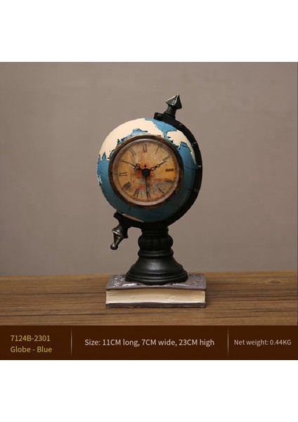 Masa Saati Çok Fonksiyonlu Tasarruflar Kavanoz Retro Reçine Globe Şekli Ofis Başucu Saati Dekor Mavi Için Kişilik Saati (Yurt Dışından) fiyatları
