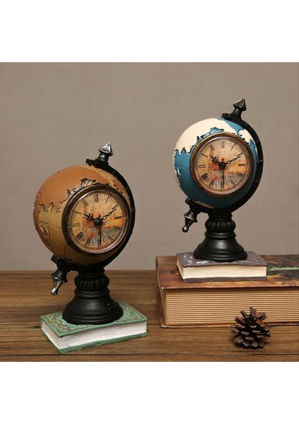 Masa Saati Çok Fonksiyonlu Tasarruflar Kavanoz Retro Reçine Globe Şekli Ofis Başucu Saati Dekor Mavi Için Kişilik Saati (Yurt Dışından) fırsatları