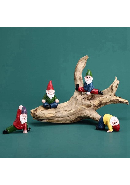 8 Adet Komik Bahçe Cüceleri Yoga Cüce Bahçe Süsleri Peri Bahçe Cücesi Aksesuarları Minyatür Süslemeler (Yurt Dışından) fiyatları