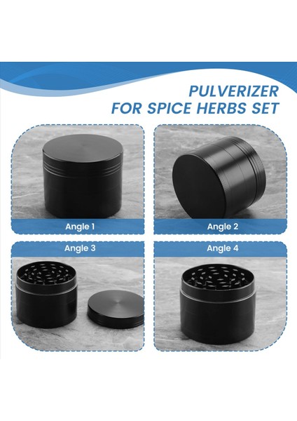 Spice Grinder 4 Katmanlar Öğütücü 2 Inç, Spice Öğütücü, Gıda Değirmeni Çinko Alaşımı Düz Öğütme, Siyah (Yurt Dışından) indirimleri