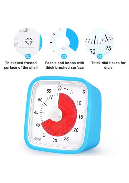 VT01 60 Dakikalık Görsel Zamanlayıcı Sessiz Geri Sayım Müdürü Bırak-Kötü Çalar Saat Dıy Zamanlayıcı Öğrenciler Öğrenme Aracı (Yurt Dışından) fırsatları