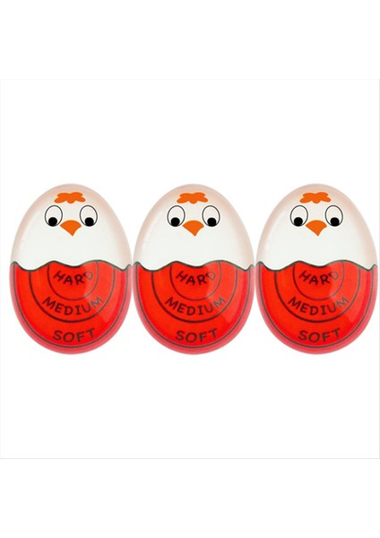 Kaynar Yumurta Için Yumurta Zamanlayıcı Yumuşak Sert Haşlanmış Yumurta Zamanlayıcı Pro Renk Yapıldığında ve Güvenli (Kırmızı-3 Paketler) (Yurt Dışından)