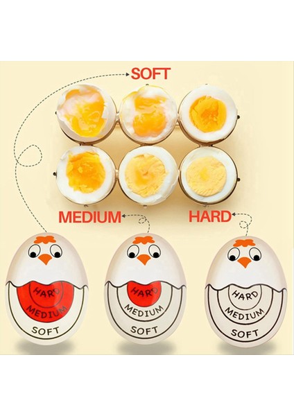 Kaynar Yumurta Için Yumurta Zamanlayıcı Yumuşak Sert Haşlanmış Yumurta Zamanlayıcı Pro Renk Yapıldığında ve Güvenli (Kırmızı-3 Paketler) (Yurt Dışından) indirimleri
