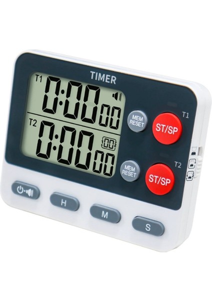 Dijital Mutfak Çift Grup Bisiklet Zamanlayıcısı Üç Zamanlama Seçenekleri, Sessiz/kapatın Hafıza Fonksiyonu Zamanlayıcı (Yurt Dışından)
