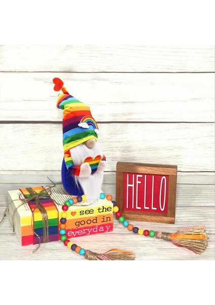 Gurur Ay Gnomes Gökkuşağı Iskandinav Renkli Ev Dekoru Lgbtq Teşvik Hediye (Yurt Dışından) fırsatları
