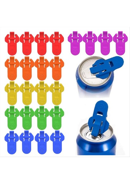 24 Pcs Manual Easy Can Açıcı Renkli Içecek Koruyucu Koruyucu Sızdır Köpek Yok Yalıtım (Yurt Dışından)