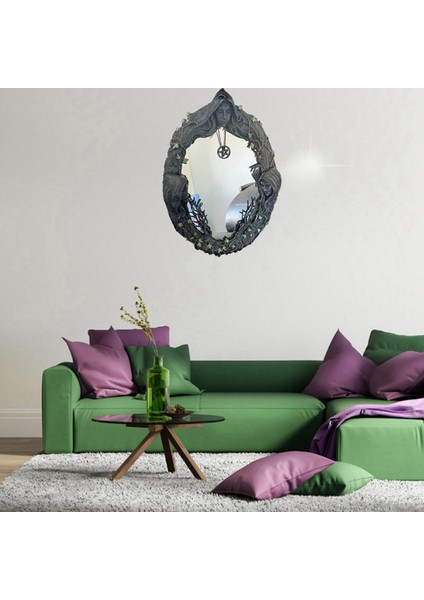 3x Üçlü Ay Tanrıça Duvar Aynası Üçlü Duvara Monte Ayna Beş Sonuçlı Retro Asma Ayna (Yurt Dışından) modelleri